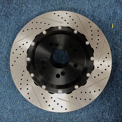 4 या 6 पॉट ब्रेक कैलिपर किट के लिए ड्रिल्ड परफॉर्मेंस ब्रेक डिस्क 355mm 380mm फिट