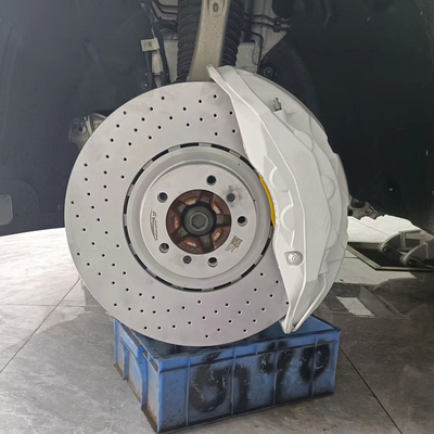 संशोधित सफेद पोर्श ब्रेक कैलिपर 1 पॉट 330mm 345mm 370mm