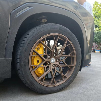 NIO EC6 के लिए 420MM * 36MM ब्रेक कैलिपर किट येलो बिग 10 पिस्टन कैलिपर्स फ़िट